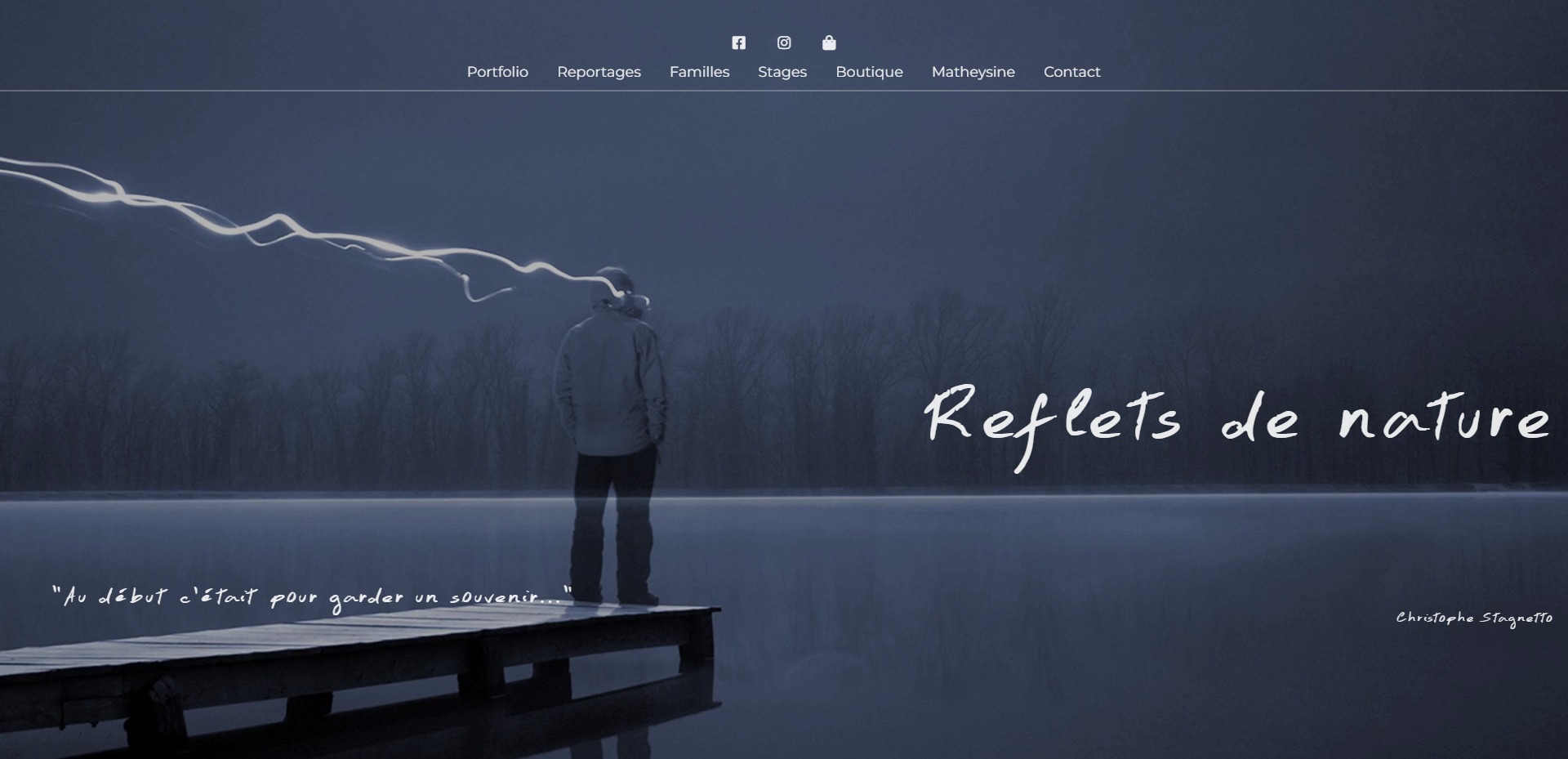 page accueil site reflets de nature photographie